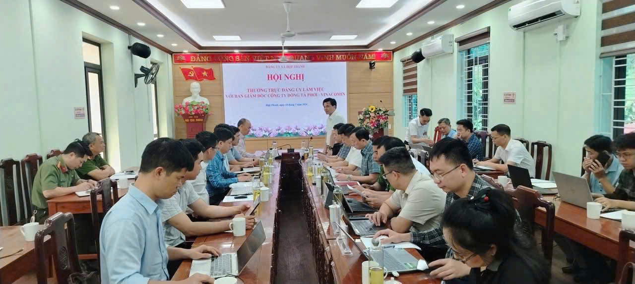 Hình ảnh tin tức CÔNG TY CỔ PHẦN ĐỒNG TẢ PHỜI – VINACOMIN LÀM VIỆC VỚI THƯỜNG TRỰC ĐẢNG ỦY XÃ HỢP THÀNH 